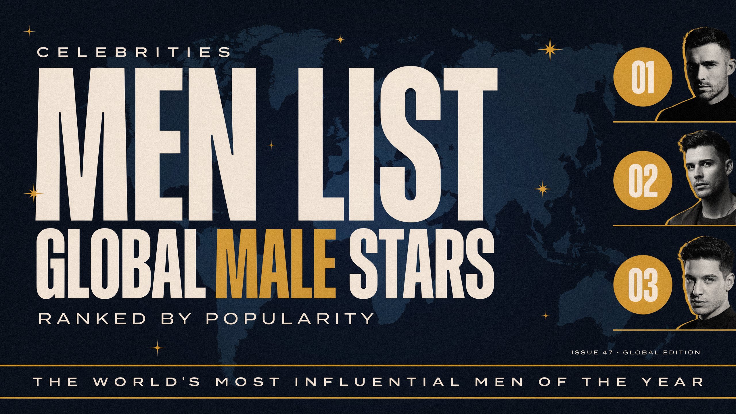 Celebrities Men List: Global Male Stars Ranked by Popularity 